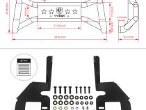 Front Bumper Guard For 03-09 Toyota 4Runner Textured Black Light Mount Bull Bar Tyger Auto
