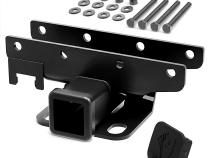 Hitch and Cover Kit For 07-18 Jeep Wrangler JK 2 Door and 4 Door Unlimited Factory Style 2 Inch Rear Receiver Hitch Tow Towing Trailer Hitch Tyger Auto