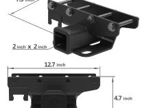 Hitch and Cover Kit For 07-18 Jeep Wrangler JK 2 Door and 4 Door Unlimited Factory Style 2 Inch Rear Receiver Hitch Tow Towing Trailer Hitch Tyger Auto