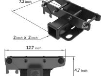 Hitch and Cover Kit For 18-20 Jeep Wrangler JL 2/4 Door Factory Style 2 Inch Rear Receiver Hitch Tow Towing Trailer Hitch Tyger Auto