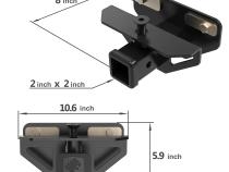 Class 3 Hitch and Cover Kit For 03-18 Dodge Ram 1500 Incl. 19-20 Classic 03-13 2500/3500 Factory Style 2 Inch Rear Receiver Tow Towing Trailer Combo Kit Tyger Auto