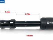Solid Black Hitch Pin Lock with Key fits 5/8 Inch Pin Holes on 2 Inch Hitch Receiver Load Rating 12000 Lbs Class III IV V Tyger Auto