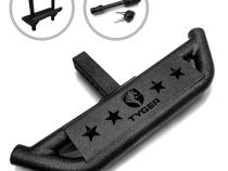 Hitch Armor For Vehicles With 2 Inch Hitch Receiver Textured Black Hitch Step Rear Bumper Guard Protector With Pin Lock and Stabilizer Tyger Auto