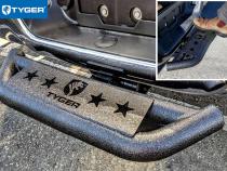 Hitch Armor For Vehicles With 2 Inch Hitch Receiver Textured Black Hitch Step Rear Bumper Guard Protector With Pin Lock and Stabilizer Tyger Auto