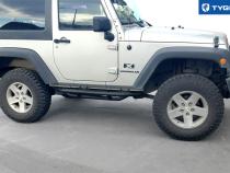 Side Step Nerf Bars Running Boards Kit For 07-18 Jeep Wrangler JK 2 Door Textured Black Side Tyger Auto