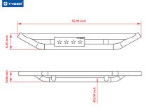 Side Step Nerf Bars Running Boards Kit For 87-06 Jeep Wrangler YJ/TJ Exclude 04-06 Unlimited Textured Black Tyger Auto