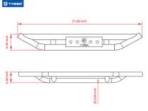 Side Step Nerf Bars Running Boards Kit For 18-20 Jeep Wrangler JL 2 Door Textured Black Side Tyger Auto