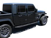 Side Step Nerf Bars Running Boards Kit For 20-22 Jeep Gladiator JT 4 Doors Textured Black Tyger Auto