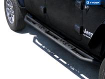 Side Step Nerf Bars Running Boards Kit For 20-22 Jeep Gladiator JT 4 Doors Textured Black Tyger Auto