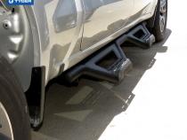 Lander Drop Step Running Boards For 19-22 Silverado/Sierra 1500 20-22 2500HD / 3500HD Crew Cab Textured Black Tyger Auto