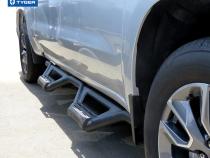 Lander Drop Step Running Boards For 19-22 Silverado/Sierra 1500 20-22 2500HD / 3500HD Crew Cab Textured Black Tyger Auto