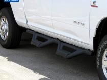 Lander Drop Step Running Boards For 09-18 Dodge Ram 1500 10-20 Ram 2500/3500 Crew Cab Textured Black Tyger Auto