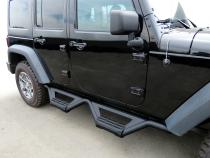 Lander Drop Step Running Boards For 07-18 Wrangler JK 4 Door Textured Black Tyger Auto
