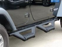Lander Drop Step Running Boards For 07-18 Wrangler JK 4 Door Textured Black Tyger Auto