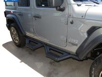 Lander Drop Step Running Boards For 18-21 Jeep Wrangler JL 4 Door Textured Black Tyger Auto