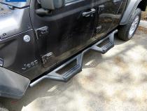 Lander Drop Step Running Boards For 20-22 Jeep Gladiator JT 4 Door Textured Black Tyger Auto