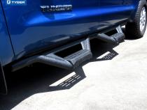 Lander Drop Step Running Boards For 07-21 Tundra CrewMax Cab Textured Black Tyger Auto