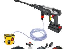 20V Battery Powered Cordless Portable Power Cleaner Pressure Washer W/Bonus Foldable Water Bucket MAX 536 PSI Tyger Auto