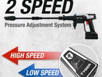 20V Battery Powered Cordless Portable Power Cleaner Pressure Washer W/Bonus Foldable Water Bucket MAX 536 PSI Tyger Auto