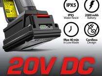 20V Battery Powered Cordless Portable Power Cleaner Pressure Washer W/Bonus Foldable Water Bucket MAX 536 PSI Tyger Auto