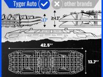 Topo Off-Road Recovery Boards Jack Lift Compatible Extra Wide Emergency Rescue on Mud, Snow, Sand for Trucks SUV Tire Wheel Traction Mat Ramp Pads Pair Black Tyger Auto