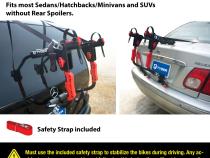 Deluxe Black 1-Bike Trunk Mount Bicycle Carrier Rack Tyger Auto