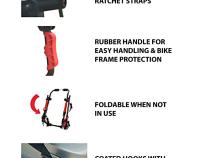 Deluxe Black 1-Bike Trunk Mount Bicycle Carrier Rack Tyger Auto