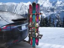 Folding Hitch-Mounted Ski/Snowboard Rack Fits 2 Inch or 1.25 Inch Receiver Carries 6 Pair Skis or 4 Snowboards Tyger Auto