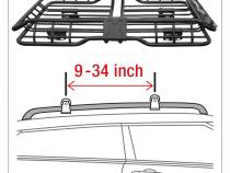 Heavy Duty Roof Mounted Cargo Basket Rack L47 Inch x W 37 Inch x H 6 Inch Roof Top Luggage Carrier With Wind Fairing Tyger Auto