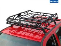 Heavy Duty Roof Mounted Cargo Basket Rack L47 Inch x W 37 Inch x H 6 Inch Roof Top Luggage Carrier With Wind Fairing Tyger Auto
