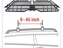 Heavy Duty Roof Mounted Cargo Basket Rack L57.5 Inch x W41.7 Inch x H6.3.0 Inch Roof Top Luggage Carrier With Wind Fairing Tyger Auto
