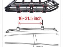 Super Duty Roof Cargo Basket L 52 Inch x W 41.3.0 Inch x H 8.3.0 Inch Luggage Carrier Rack With Wind Fairing Tyger Auto