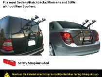 Deluxe Black 2-Bike Trunk Mount Bicycle Carrier Rack Tyger Auto