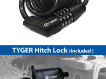 3-Bike Hitch Mount Bicycle Carrier Rack Free Hitch Lock and Cable Lock For both 1.25 Inch and 2 Inch Hitch Receiver Tyger Auto