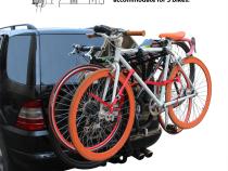3-Bike Hitch Mount Bicycle Carrier Rack Free Hitch Lock and Cable Lock For both 1.25 Inch and 2 Inch Hitch Receiver Tyger Auto