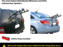 Deluxe 3-Bike Trunk Mount Bicycle Rack Tyger Auto