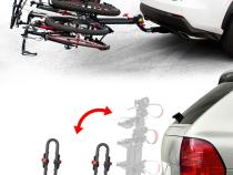 Deluxe 4-Bike Hitch Mounted Bicycle Platform Carrier Rack Free Hitch Lock Fits 2 inch Receivers Soft Cushion Protector Tyger