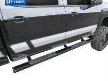 Side Step Rails Nerf Bars Running Boards For 07-18 Silverado/Sierra 1500 and 07-19 2500/3500HD Crew Cab Rocker Panel Mount 4 Inch Black Tyger Auto