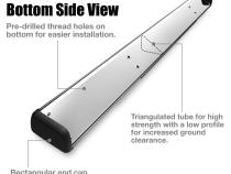 Side Step Rails Nerf Bars Running Boards For 07-18 Silverado/Sierra 1500 07-19 2500 and 3500 HD Regular Cab 4 Inch Stainless Steel Tyger Auto