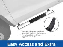 Side Step Rails Nerf Bars Running Boards For 07-18 Silverado/Sierra 1500 07-19 2500 and 3500 HD Regular Cab 4 Inch Stainless Steel Tyger Auto