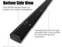 Side Step Rails Nerf Bars Running Boards For 09-18 Dodge Ram 1500 Inc. 19-20 Classic 10-20 Ram 2500/3500 4 Inch Black Tyger Auto