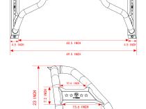 Sport Bar For 14-22 Silverado/Sierra 1500 Incl. 19 LD/Limited 15-22 2500HD/3500HD Textured Black Light Mount Roll Bar Tyger Auto