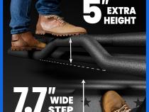Star Strider Running Boards Compatible with 24 Toyota Tacoma (Fits Hybrid) Double Cab Side Step Rails Nerf Bars Tyger Auto