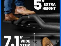 Star Strider Compatible with 05-23 Toyota Tacoma Double Cab Side Step Rails Nerf Bars Running Boards Tyger Auto