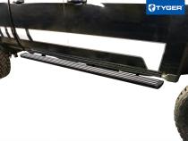 Running Boards Side Step Rails Nerf Bars For 07-18 Silverado/Sierra 1500 and 07-19 2500/3500HD Crew Cab 4.75 Inch Wide 85 Inch Long Tyger Auto