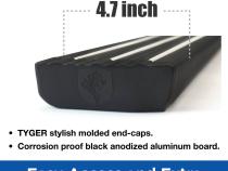 Running Boards Side Step Rails Nerf Bars For 09-14 Ford F150 Super Cab 4.75 Inch Wide 79 Inch Long TYGER STEP Tyger Auto