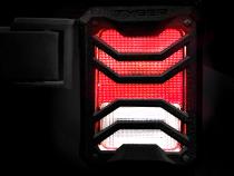 Tail Light Guards Covers For 07-18 Jeep Wrangler JK Textured Black Cast Aluminum Alloy Powder Coated Tyger Auto