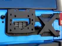 Oversize Tire Carrier Kit For 07-18 Jeep Wrangler JK Textured Black Fits up to 37 Inch Spare Tire Tyger Auto