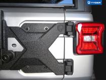 Tire Carrier Kit For 18-20 Jeep Wrangler JL Textured Black for up to 37 Inch Spare Tire Tyger Auto