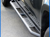 Trax Side Steps Compatible with 15-24 Chevy Colorado GMC Canyon Crew Cab Textured Black Drop Step Rail Running Board Tyger Auto